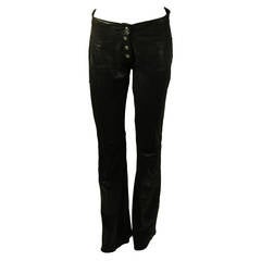 Christian Dior Suede Pants Oiled Suede Size 8
