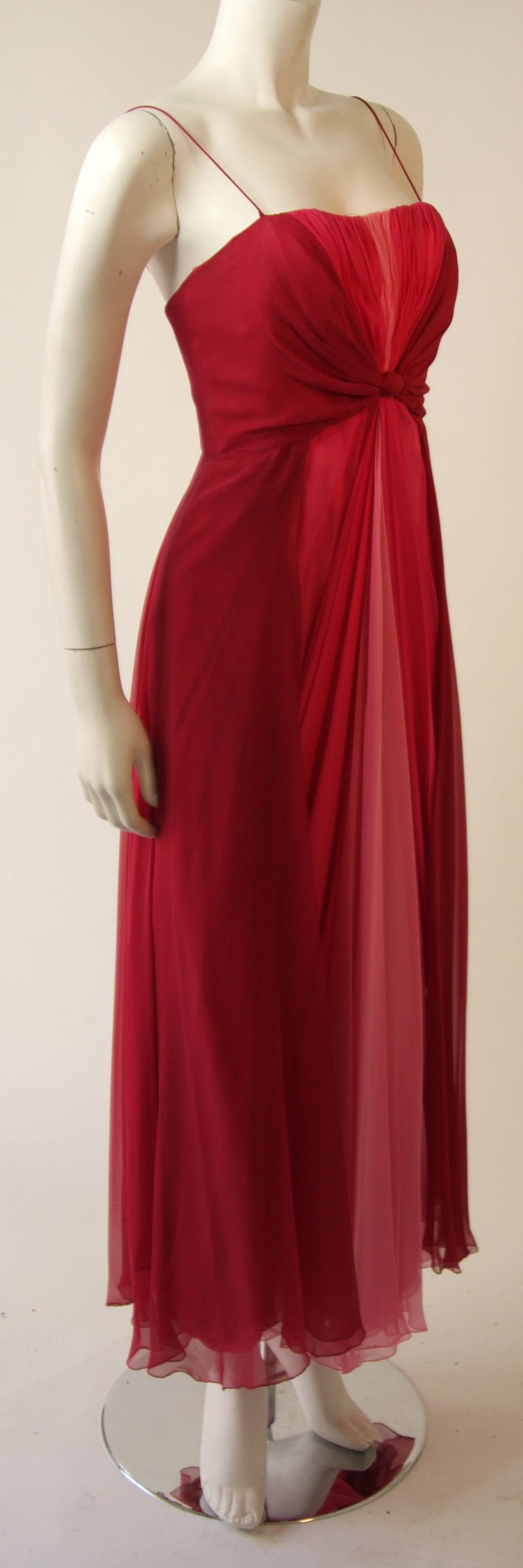 rose hued chiffon gown