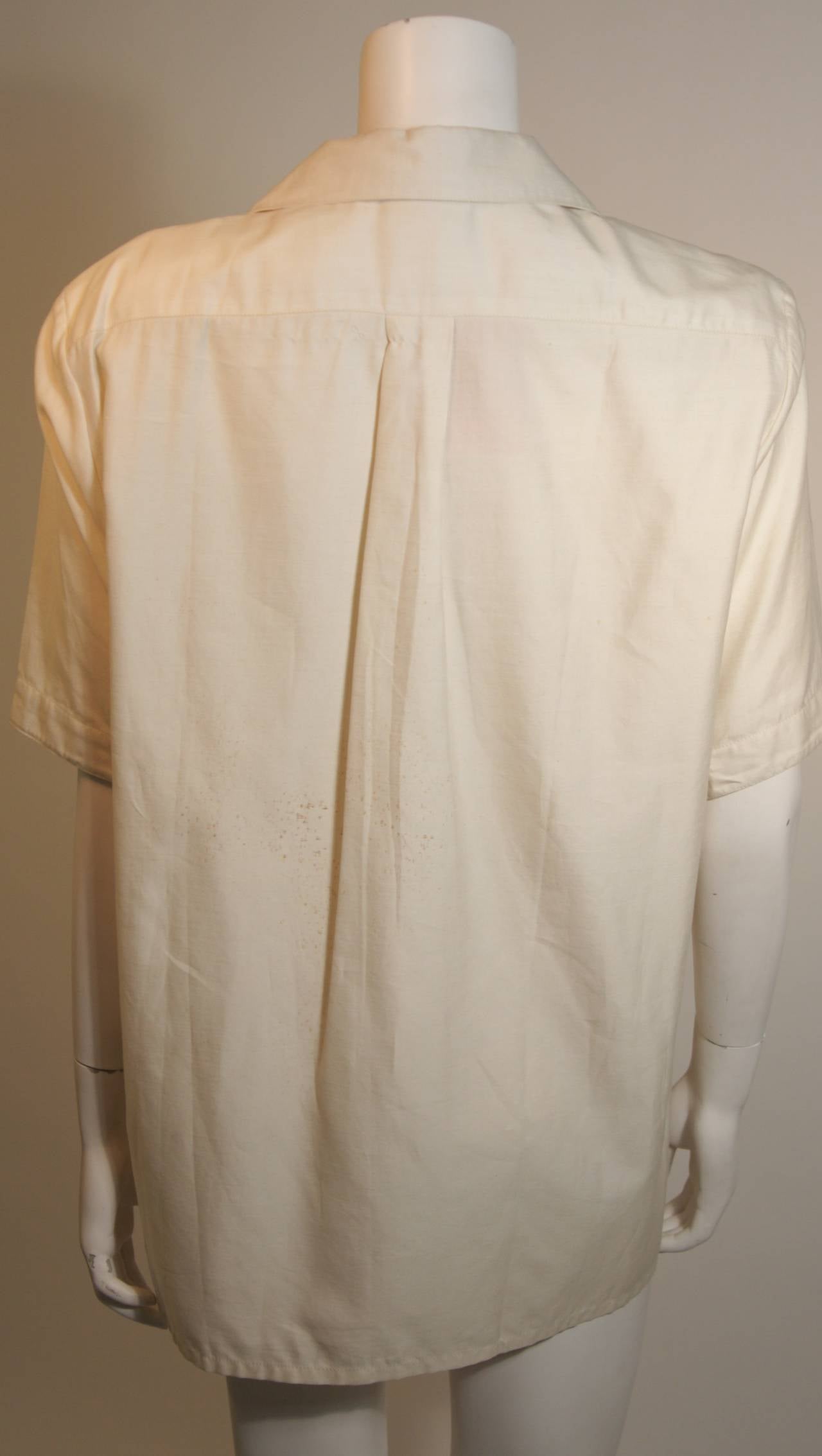 Hermes Natural Cotton Shirt Size 44 3