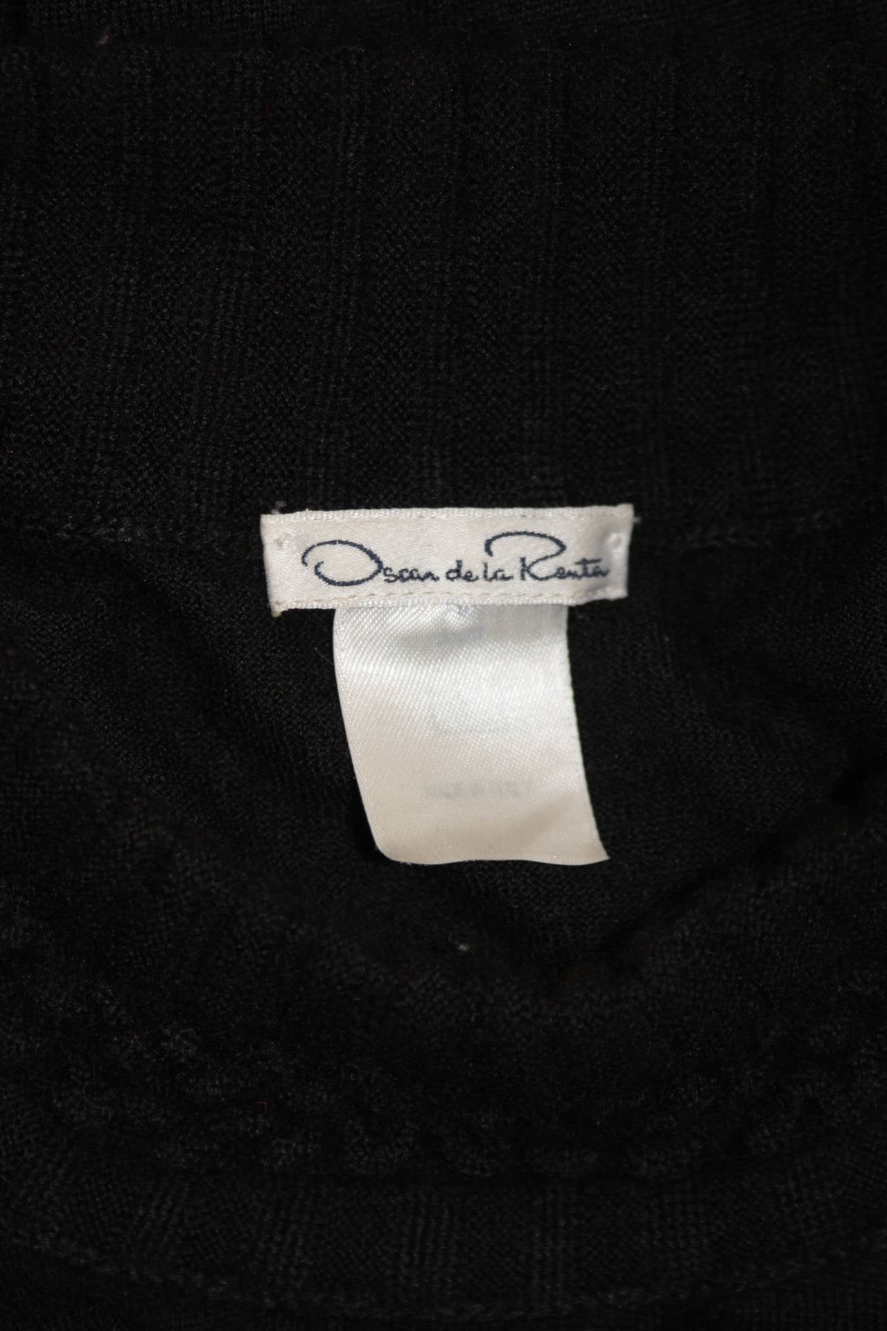 Oscar De La Renta Black Cashmere Sweater L 1