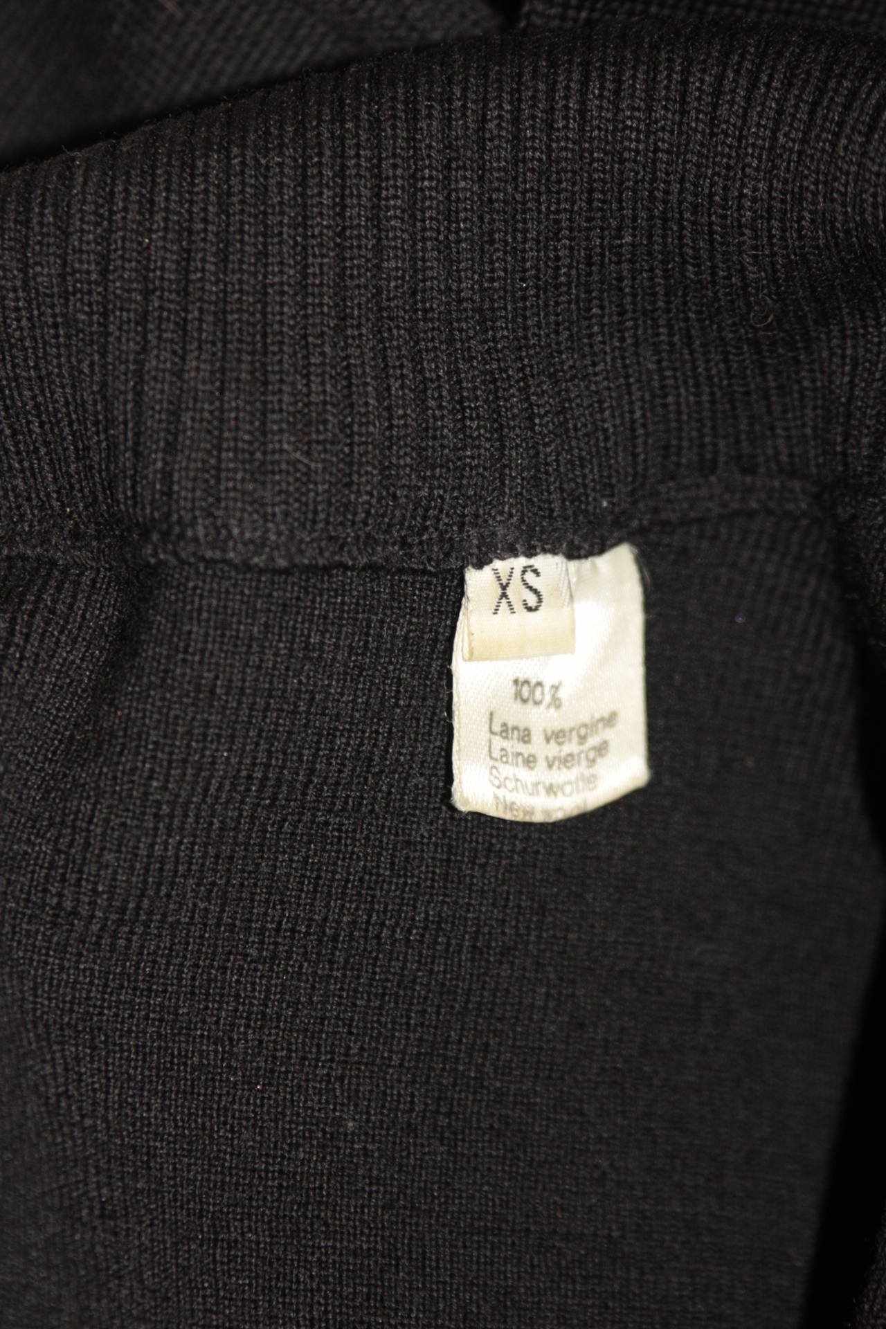 Alaia Black Wool Sweater with Zippers Size XS 6
