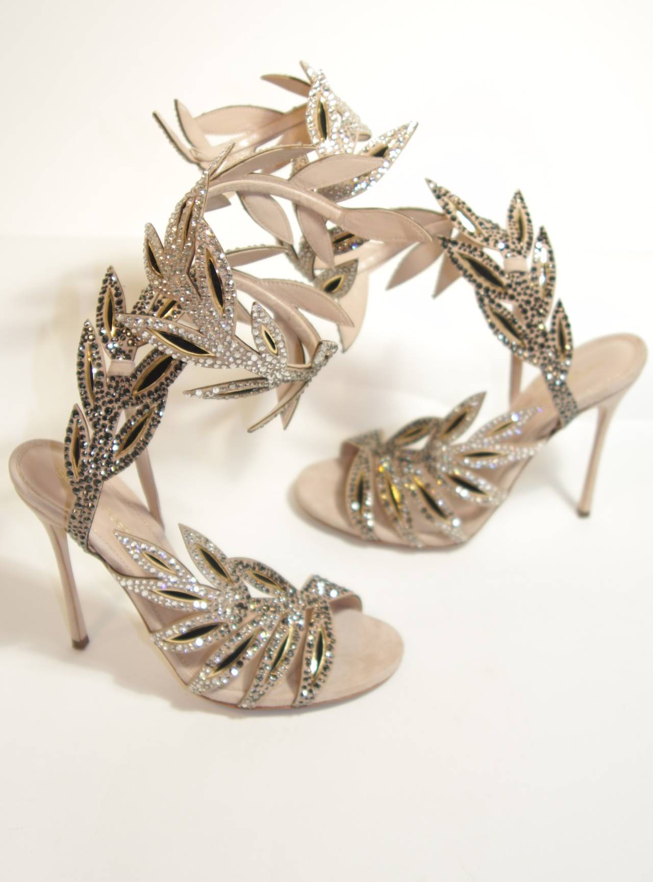 sergio rossi crystal leaf wrap