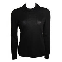 Oscar De La Renta Black Cashmere Sweater L 3