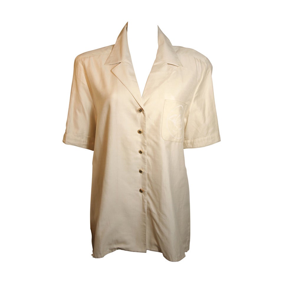 Hermes Natural Cotton Shirt Size 44