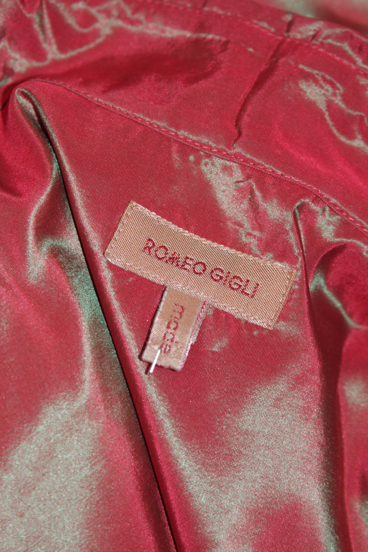 Romeo Gigli Red Iridescent Shirt Size 42 For Sale at 1stDibs | red ...