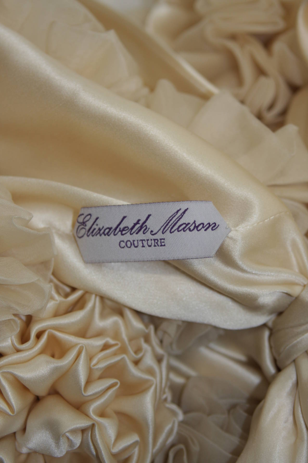 Elizabeth Mason Couture Silk Rose Wrap Made to Order For Sale 3