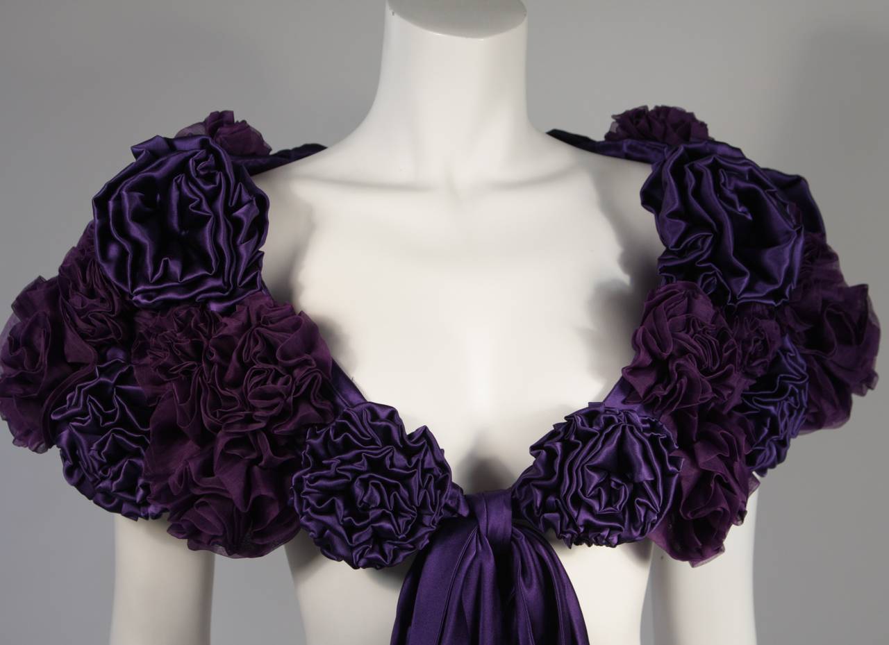 Noir Elizabeth Mason Couture Collier de soie violette 
