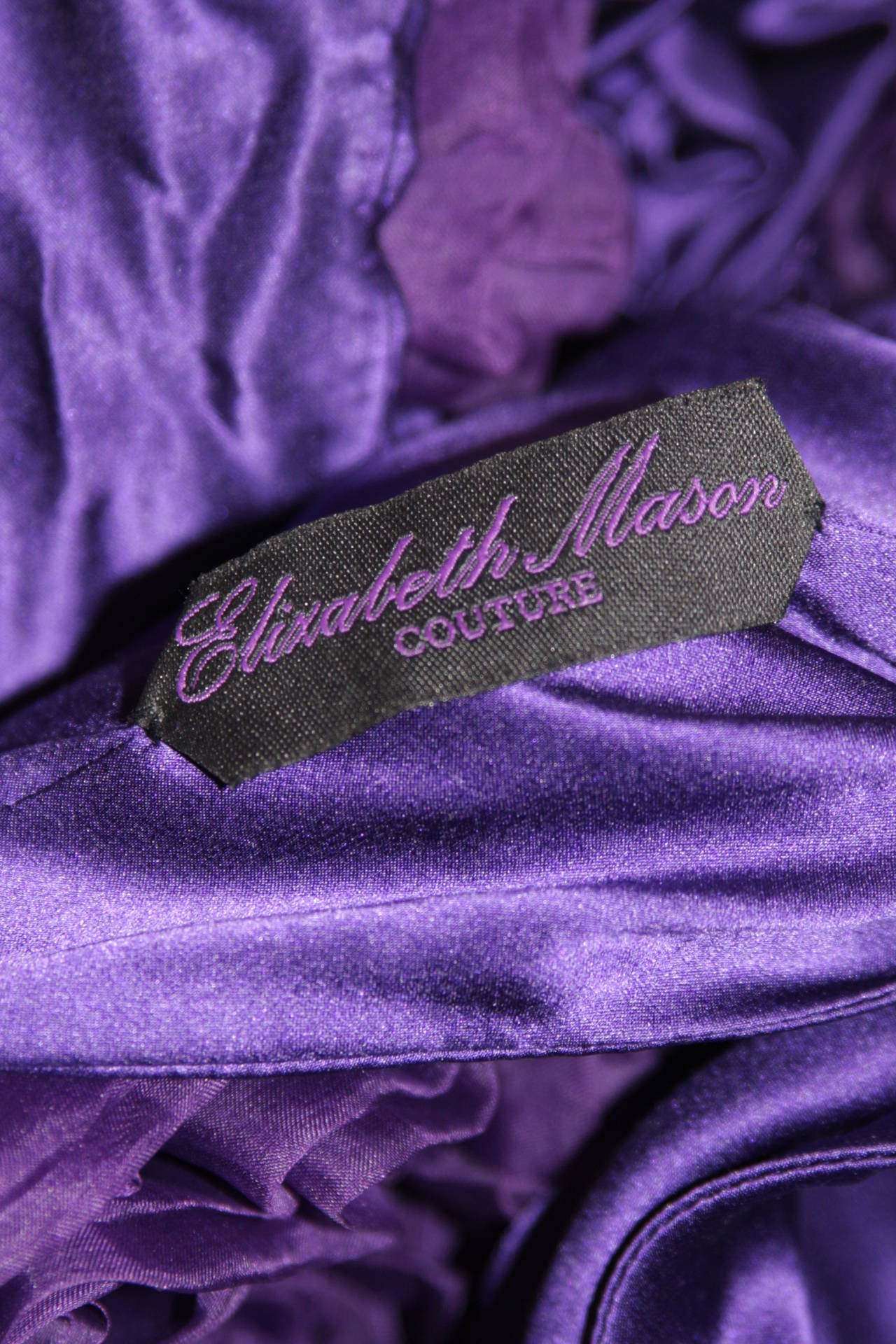Elizabeth Mason Couture Purple Silk 