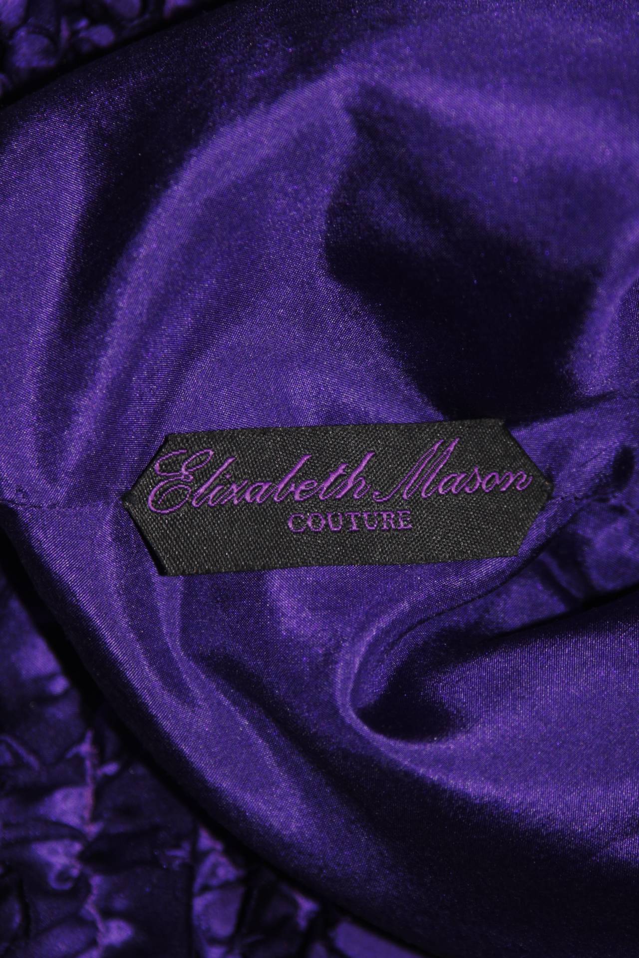 Elizabeth Mason Couture Silk Ruffled Bolero Made to Order For Sale 2