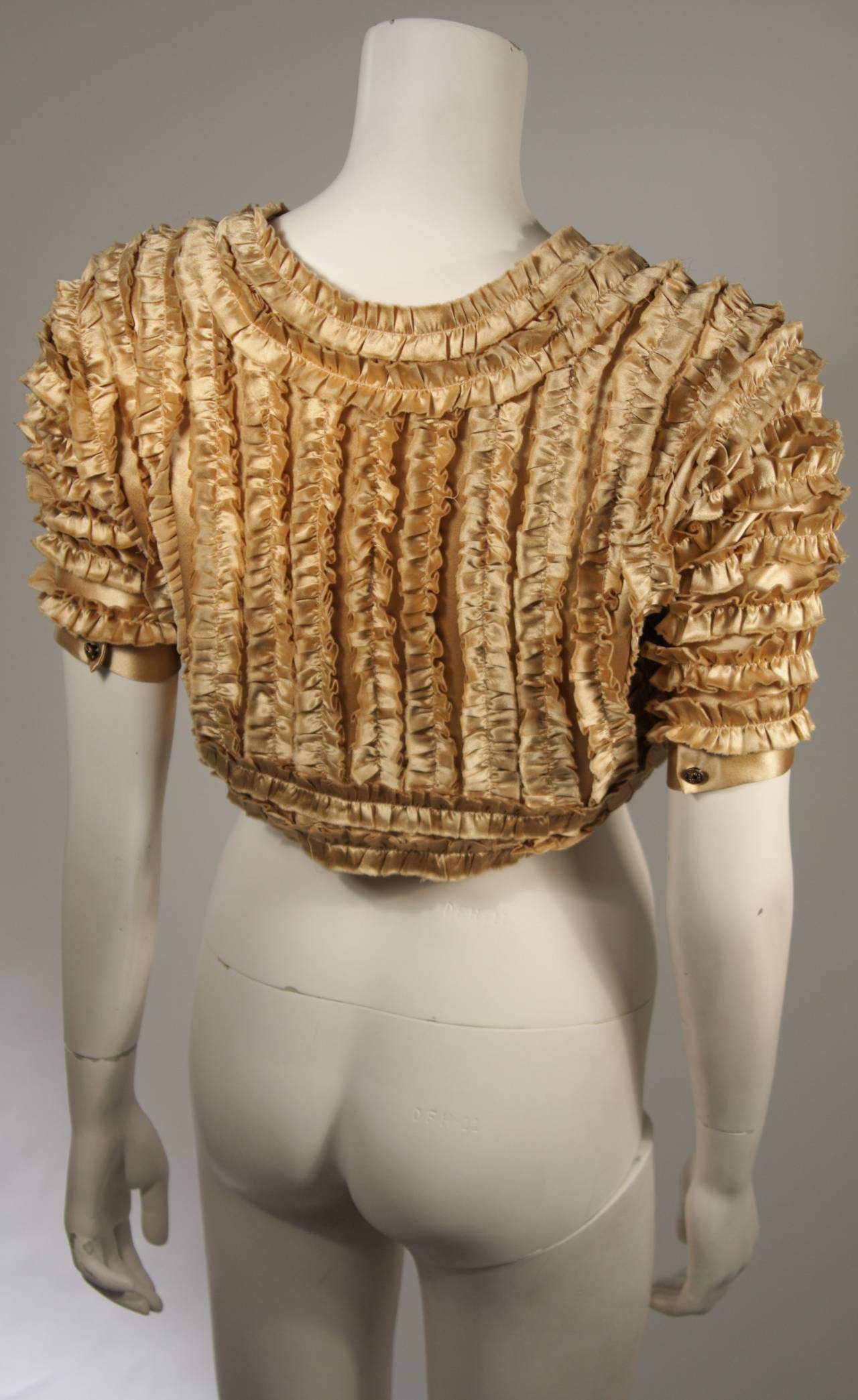 Women's Elizabeth Mason Couture Silk Ruffle Bolero