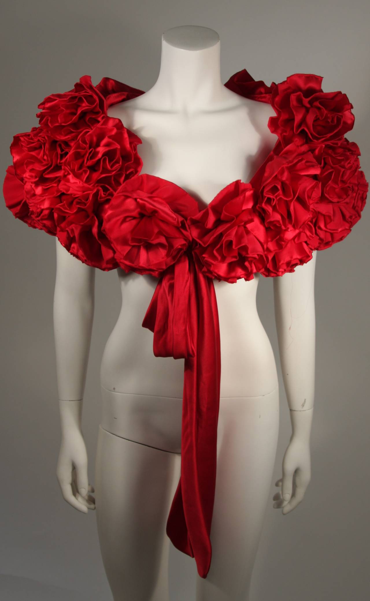 Elizabeth Mason Couture Made to Measure Red Silk 