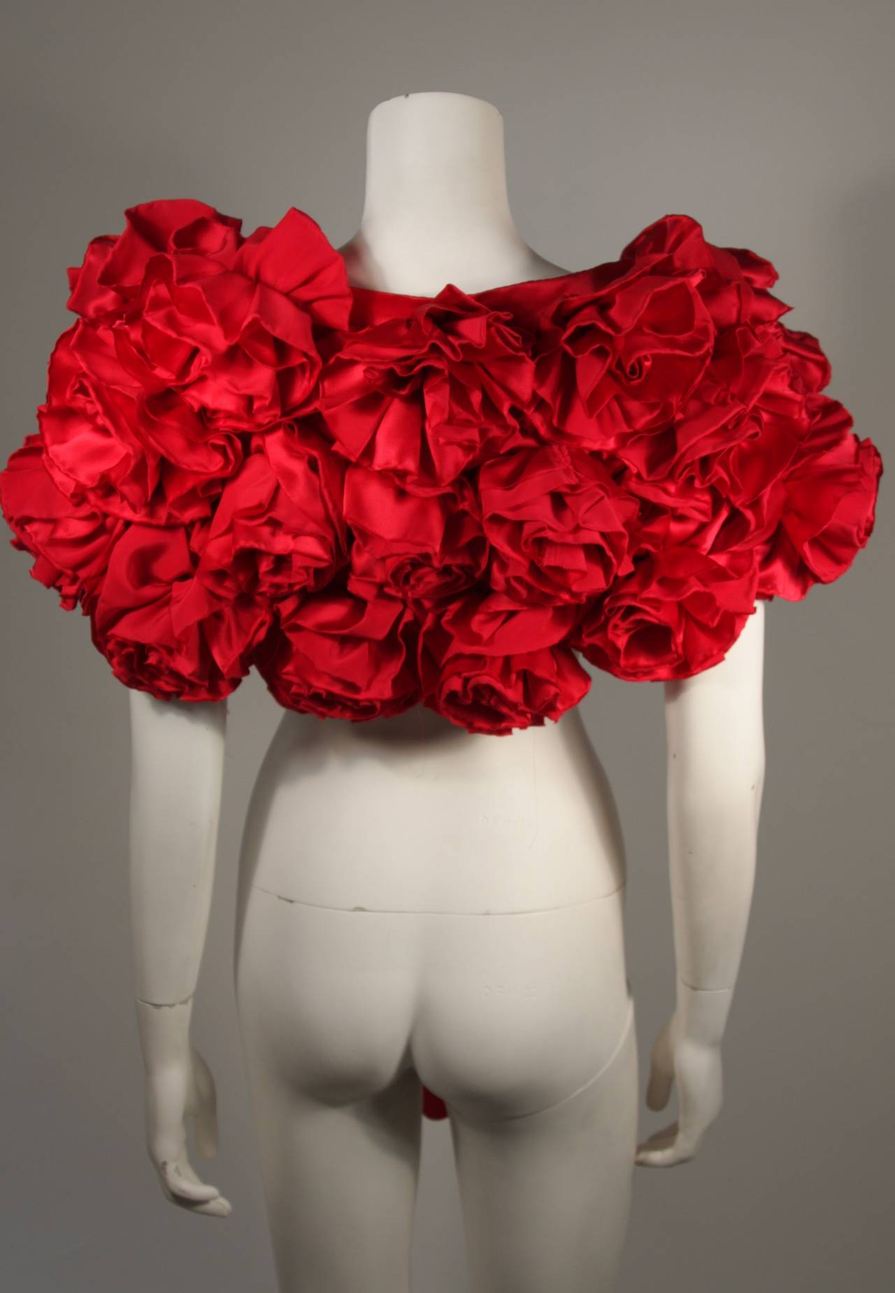 Elizabeth Mason Couture Made to Measure Red Silk 