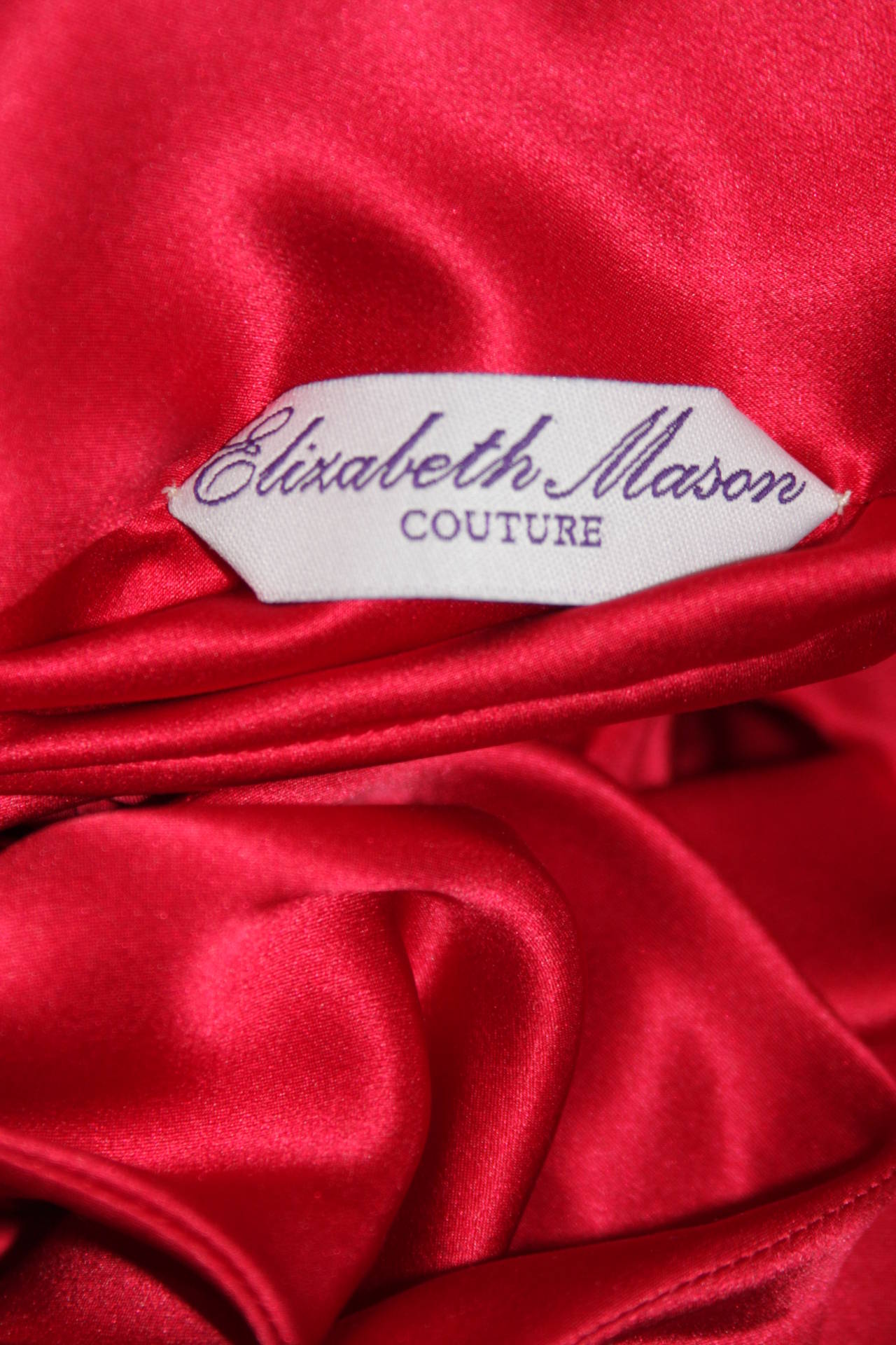 Elizabeth Mason Couture Made to Measure Red Silk 