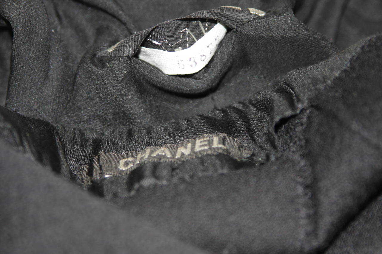 Chanel Haute Couture Black Wool Sailor Inspired Suit Size 2-4 EU 34-36 5
