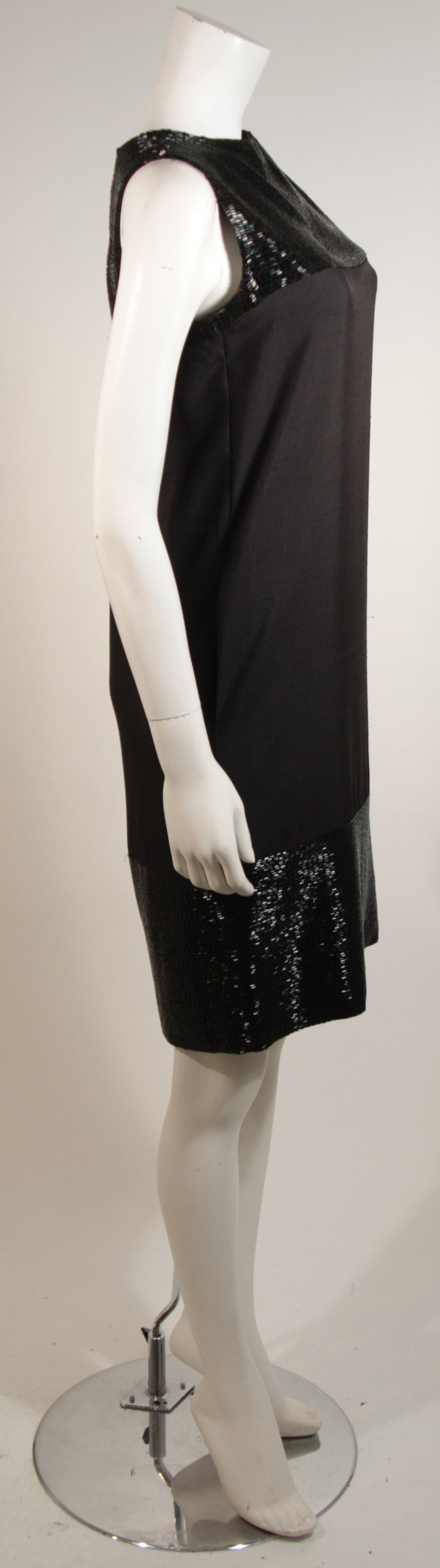 Women's Elizabeth Mason Couture Silk Beaded Cocktail Dress Made to Order For Sale