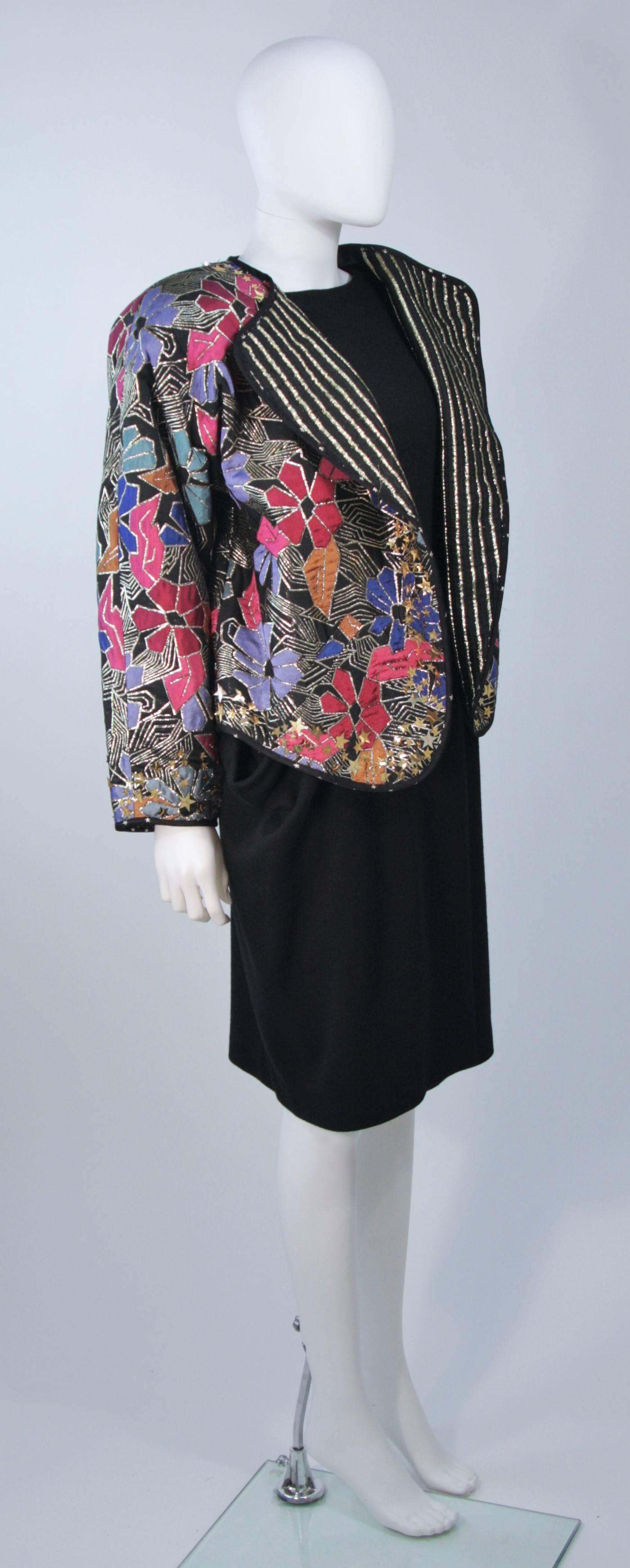 Women's GEOFFREY BEENE COUTURE Reversible Embellished Jacket and Draped Dress Size 6-8