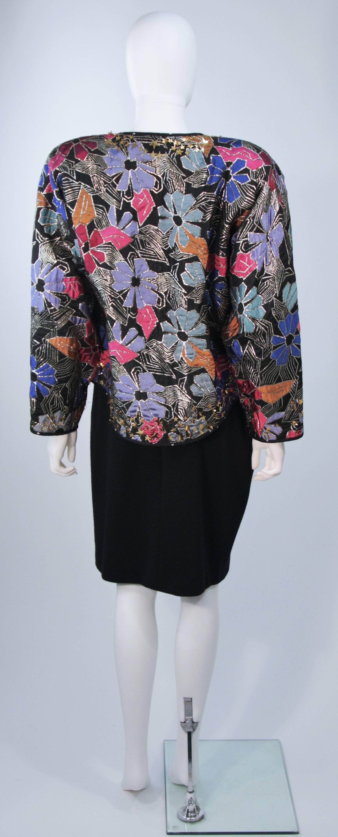 GEOFFREY BEENE COUTURE Reversible Embellished Jacket and Draped Dress Size 6-8 1