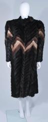 TED LAPIDUS Chevron Mink Coat Size 6-8