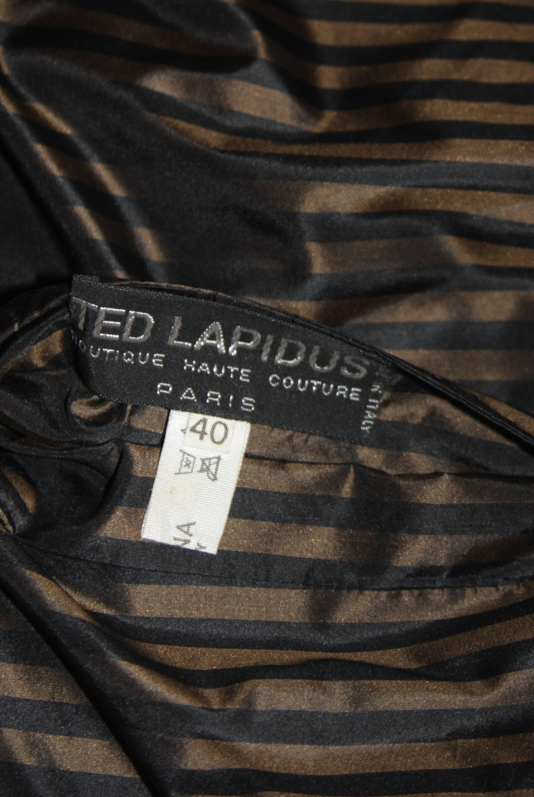 TED LAPIDUS Chevron Mink Coat Size 6-8 For Sale 4