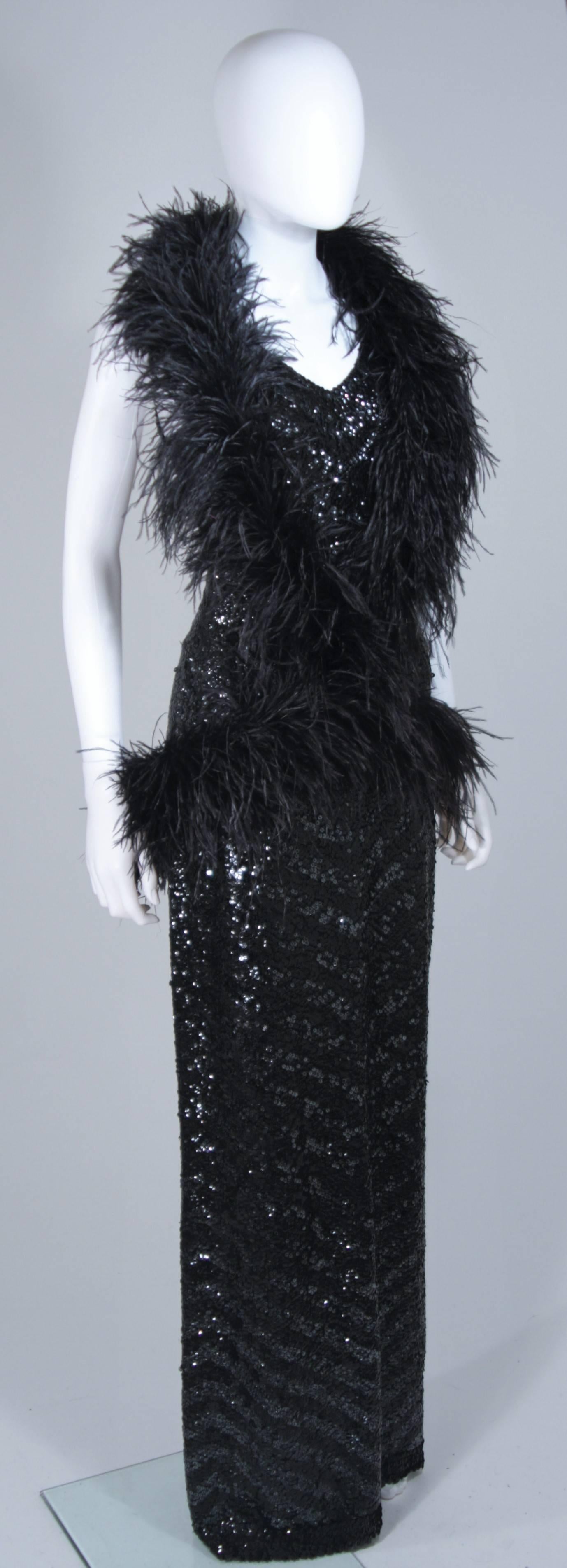 Women's ELIZABETH MASON COUTURE Feather Wrap with Rhinestone closure Made to Order For Sale