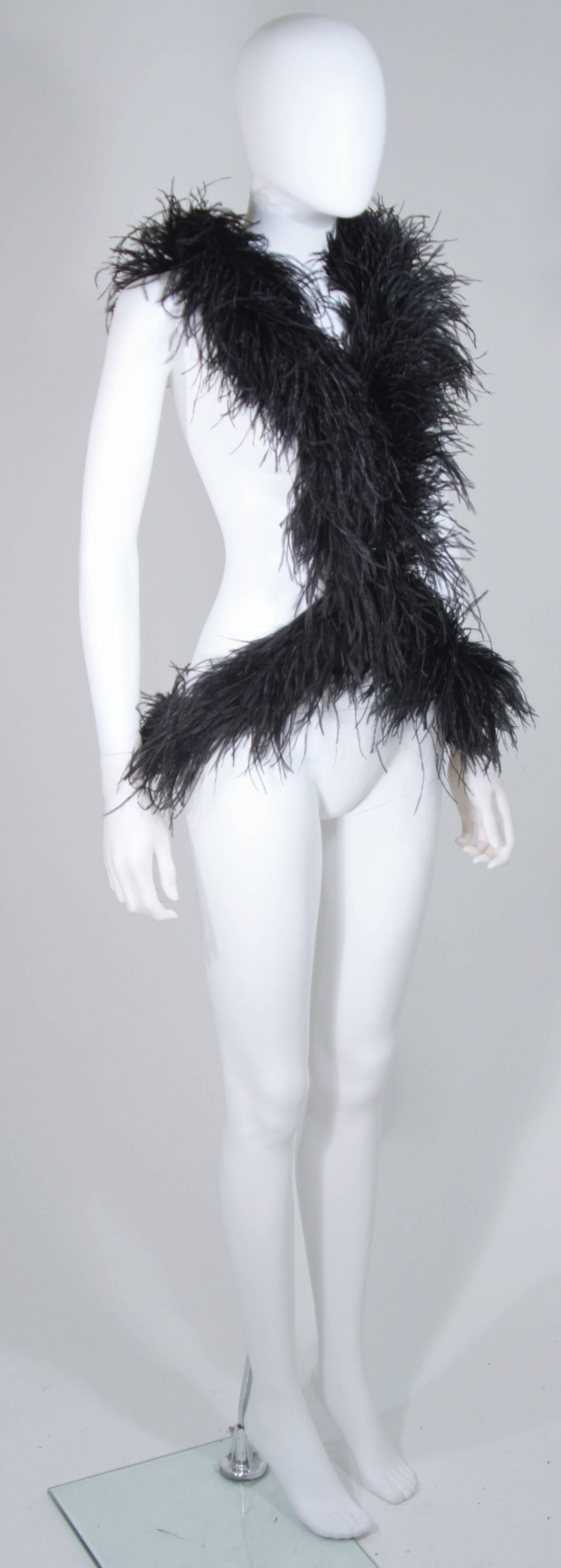 ELIZABETH MASON COUTURE Feather Wrap with Rhinestone closure Made to Order For Sale 4