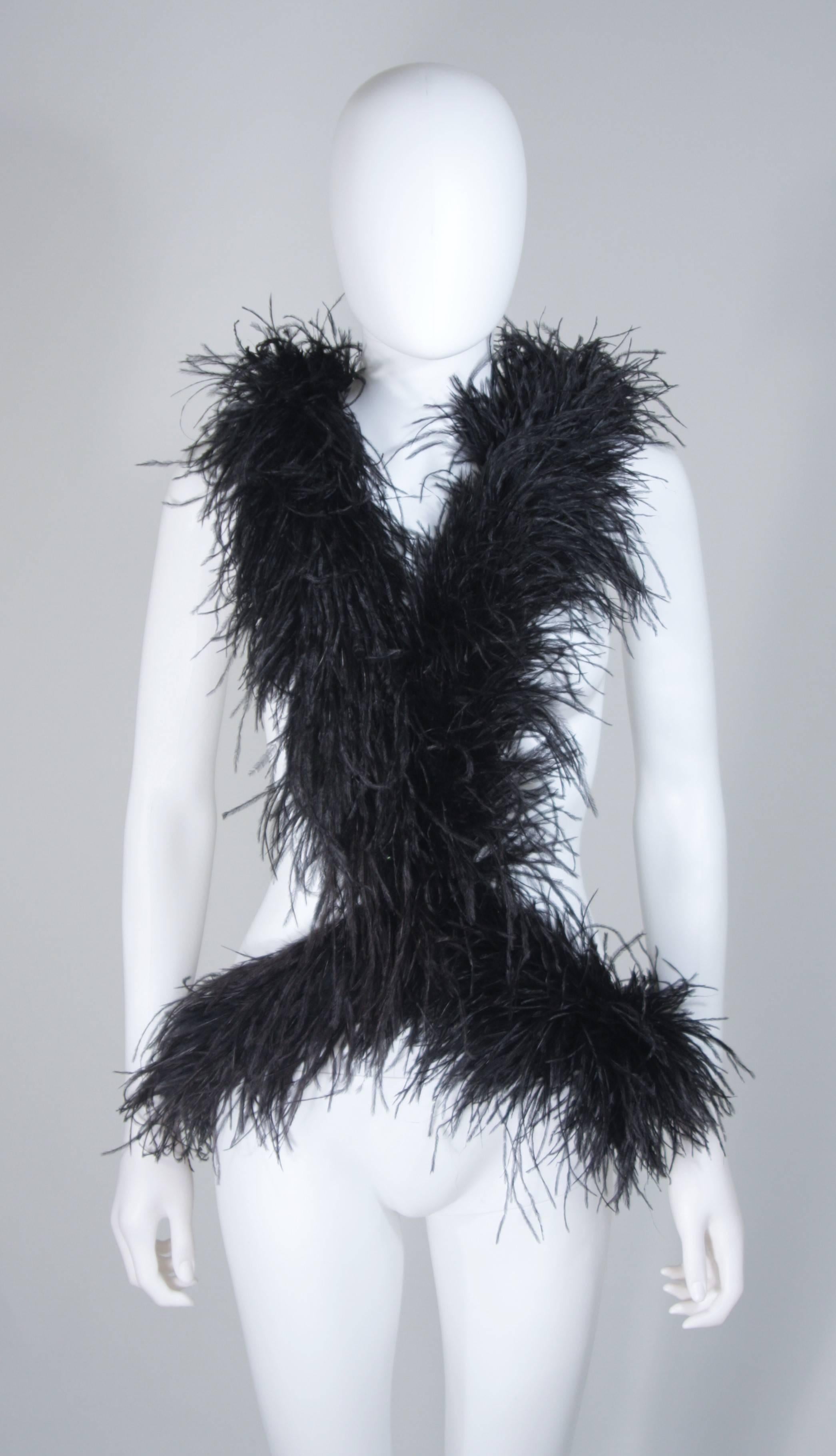 ELIZABETH MASON COUTURE Feather Wrap with Rhinestone closure Made to Order For Sale 3