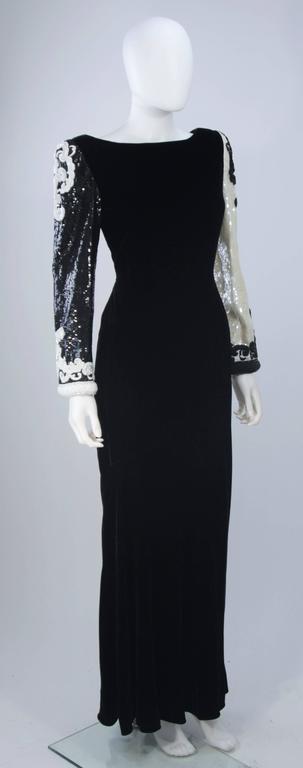 Documented 1982 Bill Blass Sequin & Beaded Dusty Purple, Gold & Silver Dress