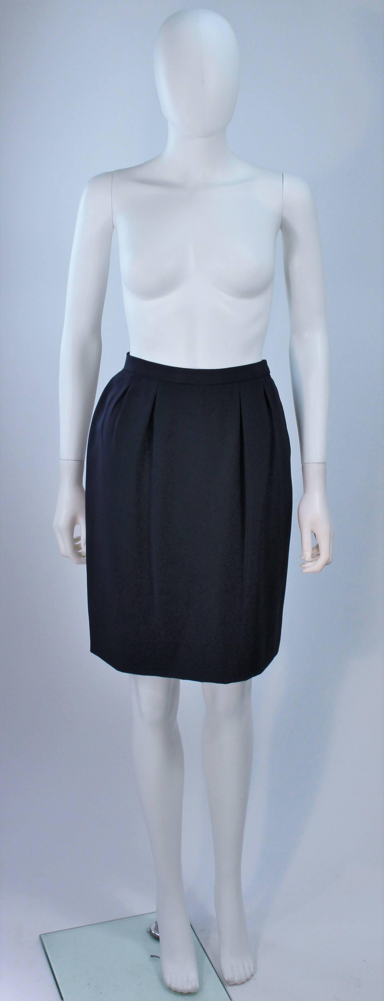 JACQUELINE DE RIBES Silk Magenta Skirt Suit with Sequin Blouse Size 6 For Sale 1