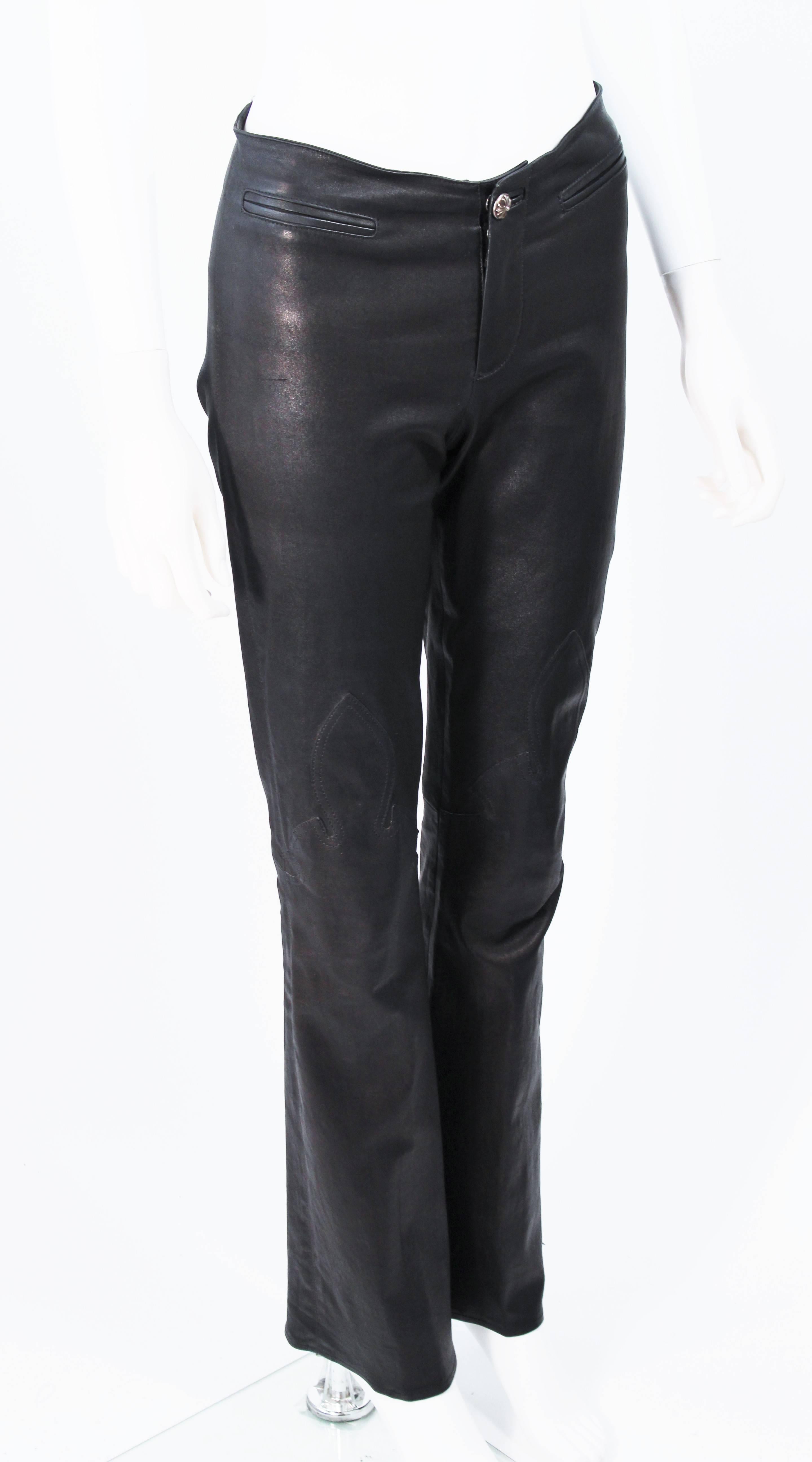 chrome heart leather pants