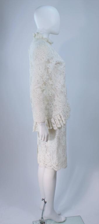 Tailleur Jupe Dolce & Gabbana – Dentelle Blanche, Taille XS 38, Vintage