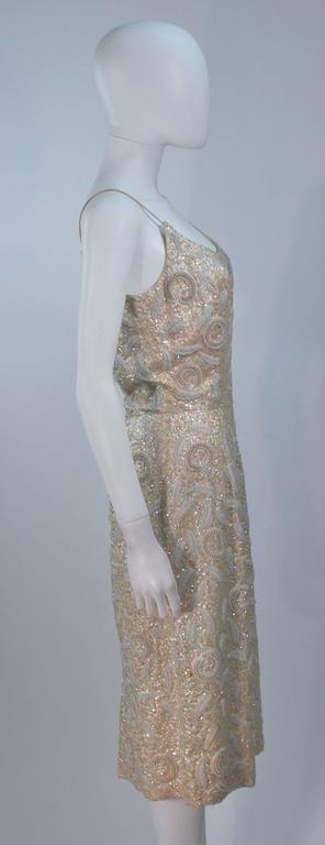 IMPERIAL HOUSE Silk Off White Iridescent Sequined Cocktail Dress Size 6 ...