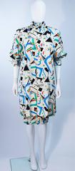 FENDI Off White Silk Prism Tunic and Pencil Skirt Ensemble Size 38