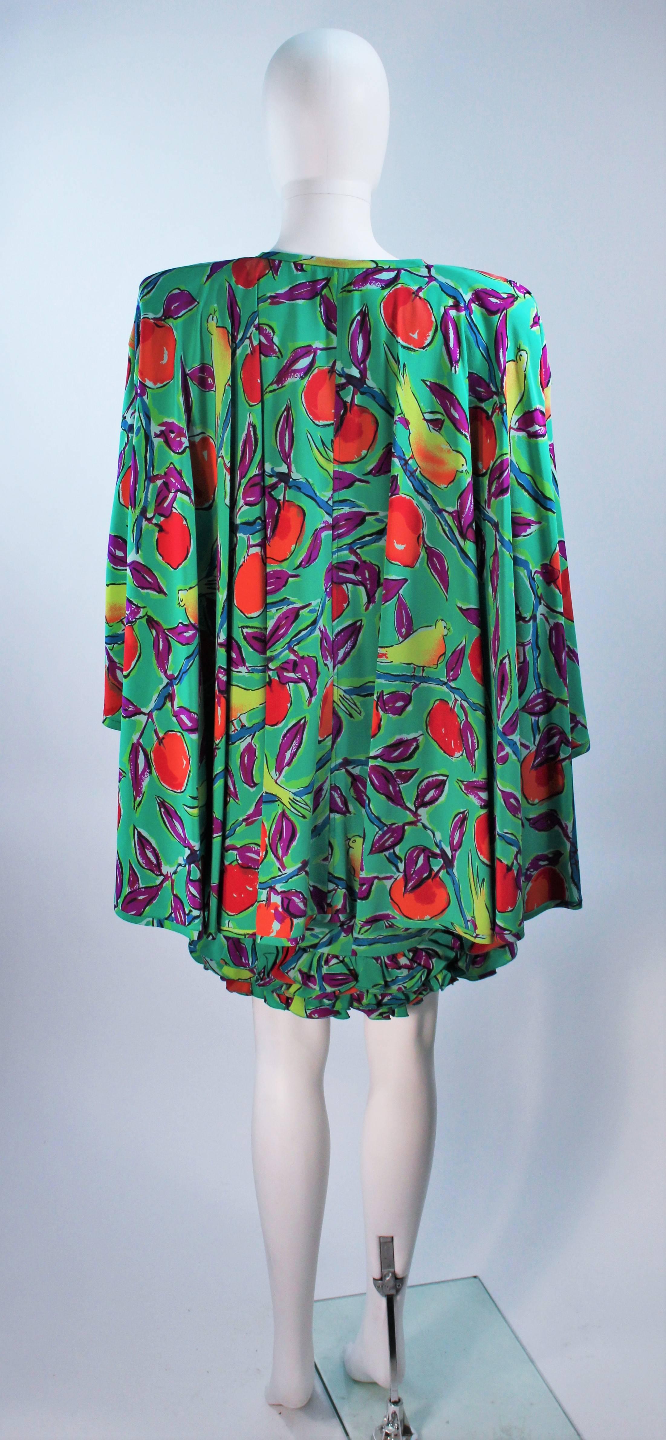 EMANUEL UNGARO Silk Cocktail Dress with Coat Size 8 For Sale 3