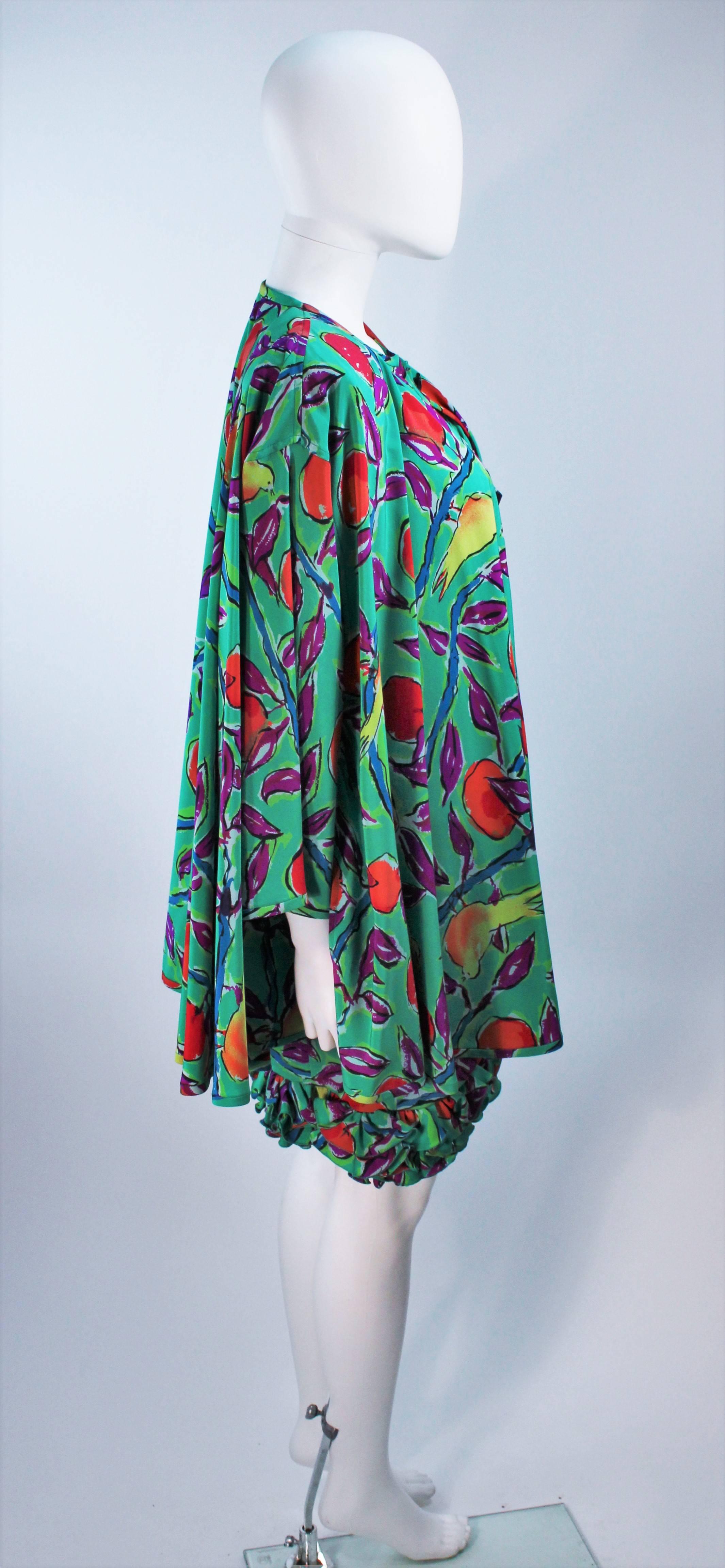 EMANUEL UNGARO Silk Cocktail Dress with Coat Size 8 For Sale 2