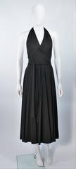 NORMA KAMALI Black Wrap Style Halter Dress Size Small