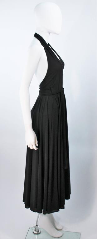 NORMA KAMALI Black Wrap Style Halter Dress Size Small For Sale at 1stDibs