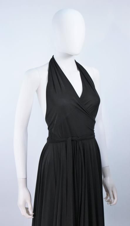 Norma Kamali Women's Halter Jersey Wrap Minidress - Black - Size Small