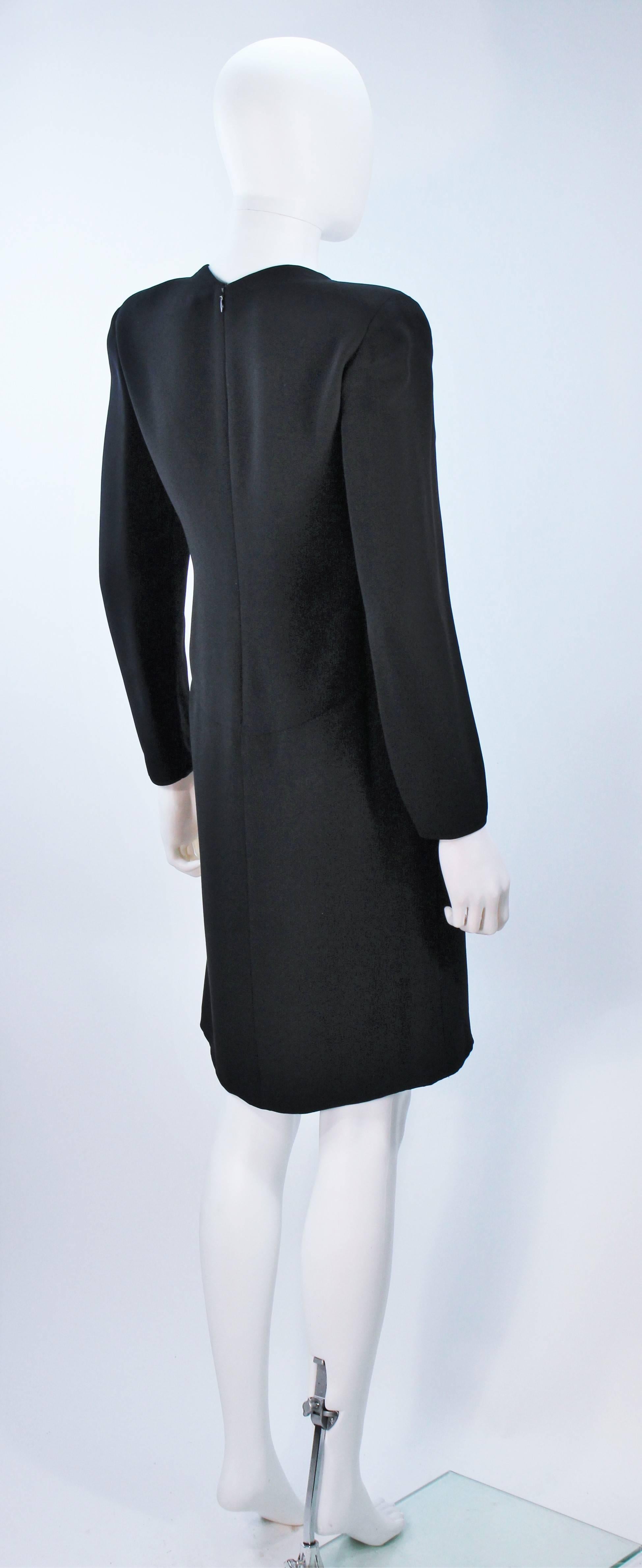 VALENTINO Black Twist Front Cocktail Dress Size 12 For Sale 2