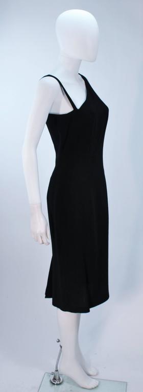 JOHN GALLIANO Black Asymmetrical Cocktail Dress Size 6 at 1stDibs