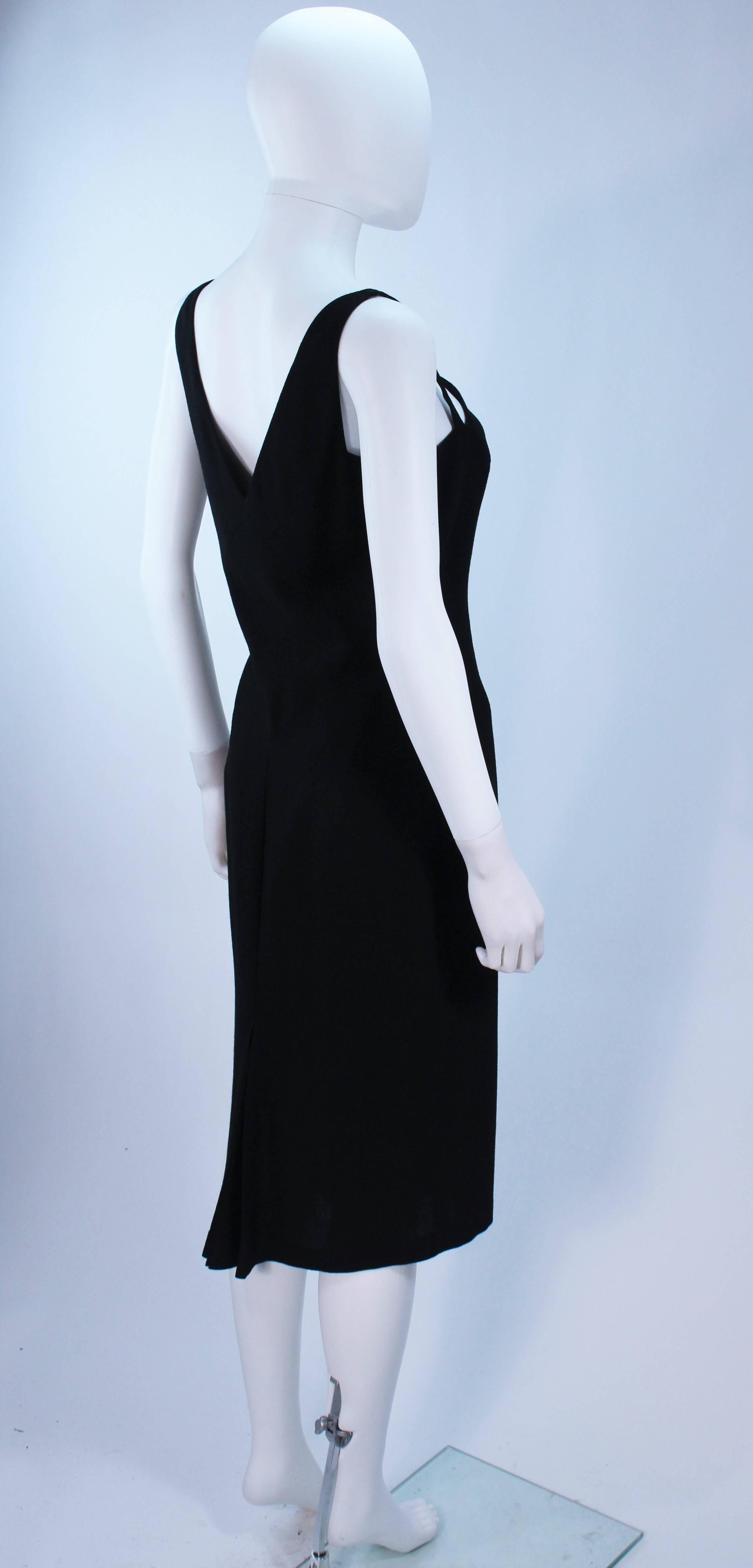 JOHN GALLIANO Black Asymmetrical Cocktail Dress Size 6 3