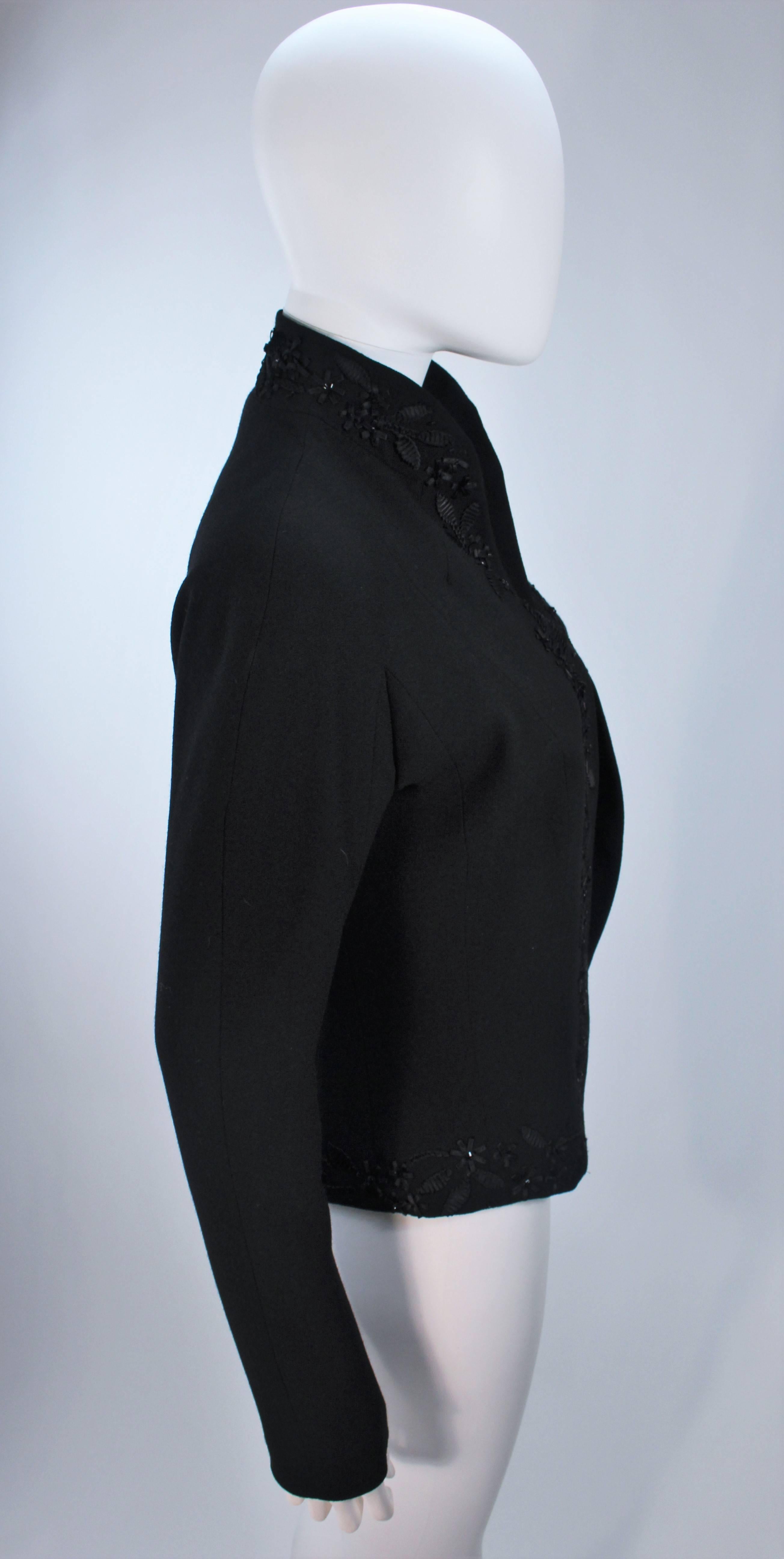JOHN GALLIANO Black Embellished Jacket Size 6 2