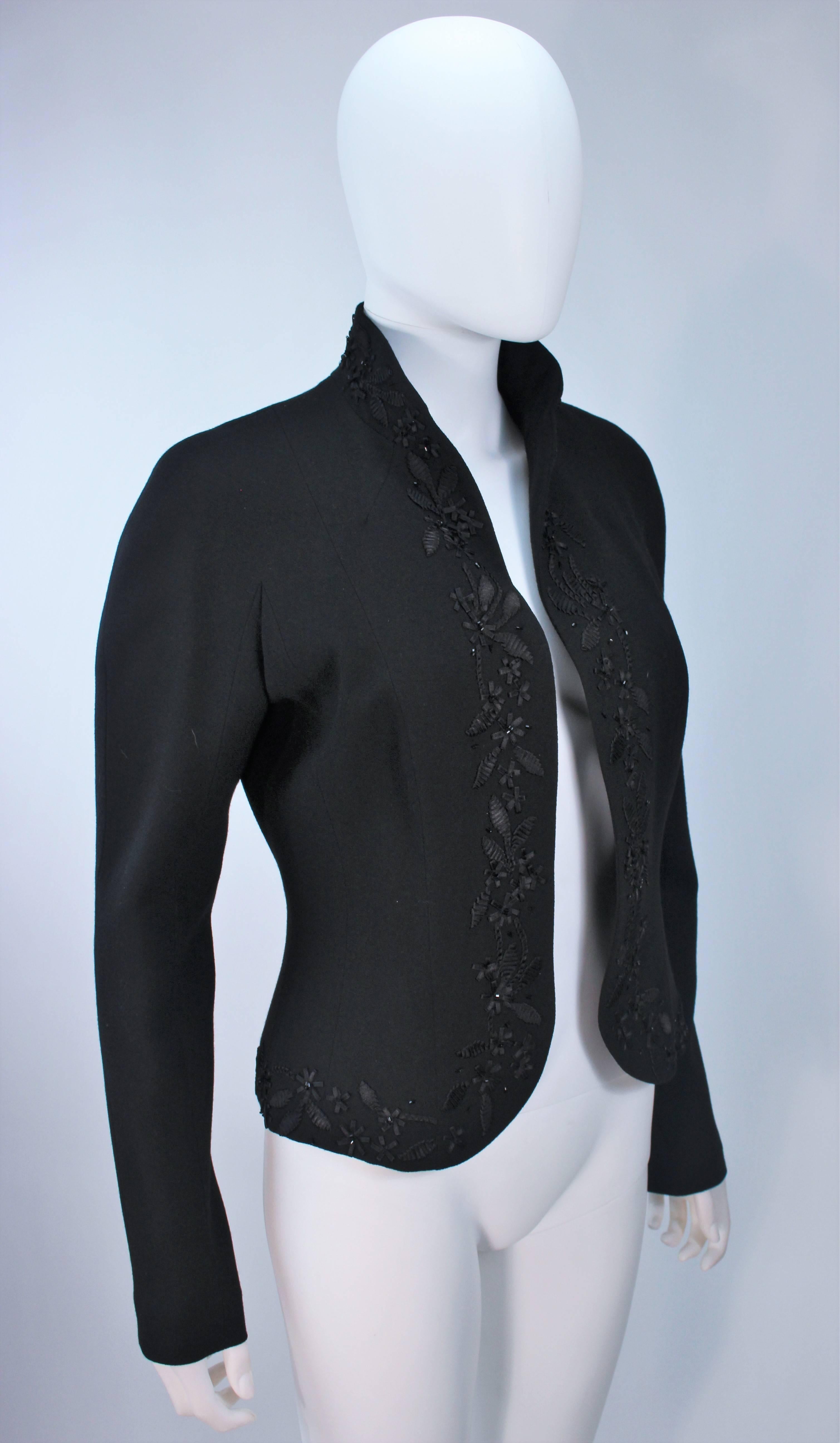 Women's JOHN GALLIANO Black Embellished Jacket Size 6