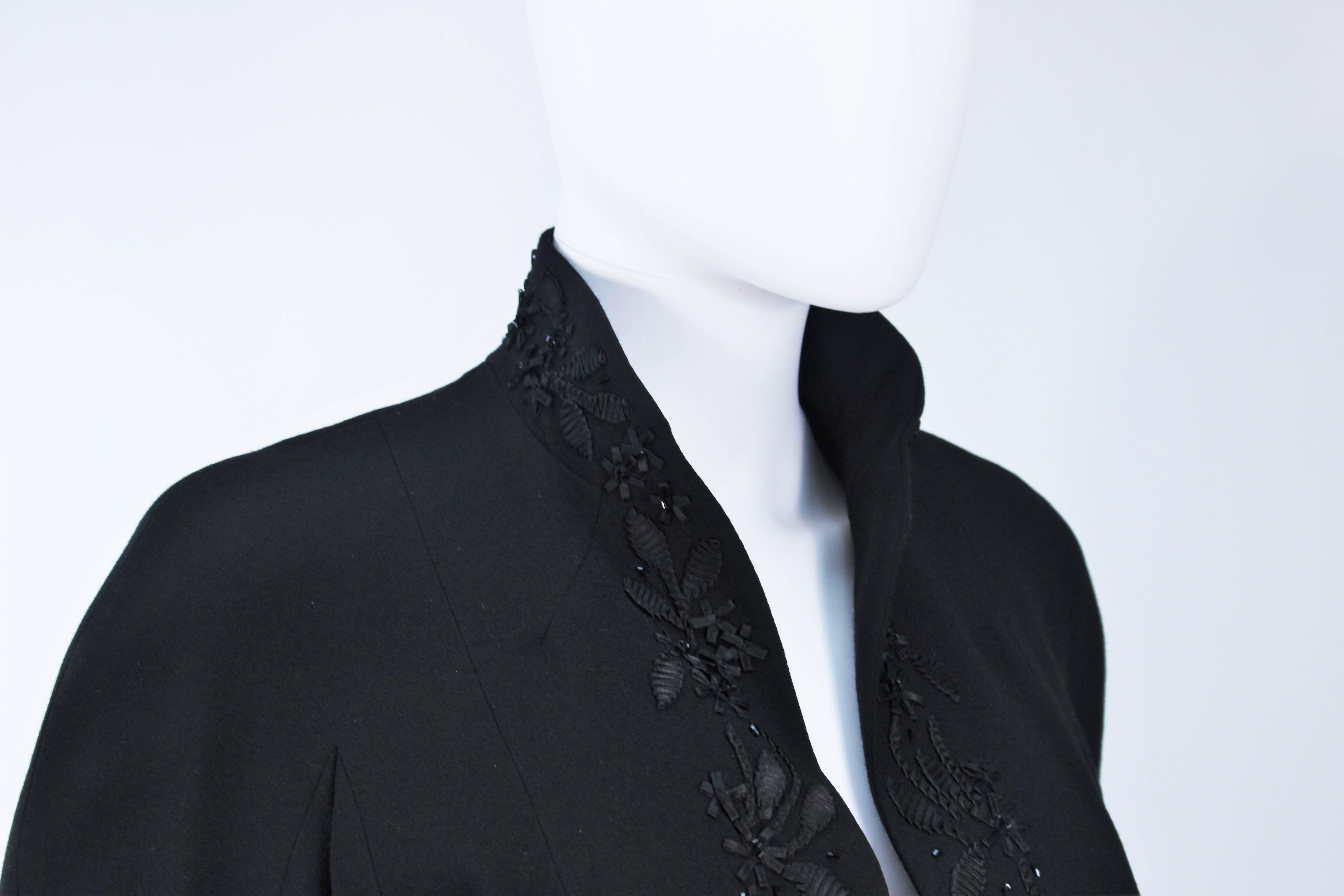 JOHN GALLIANO Black Embellished Jacket Size 6 1