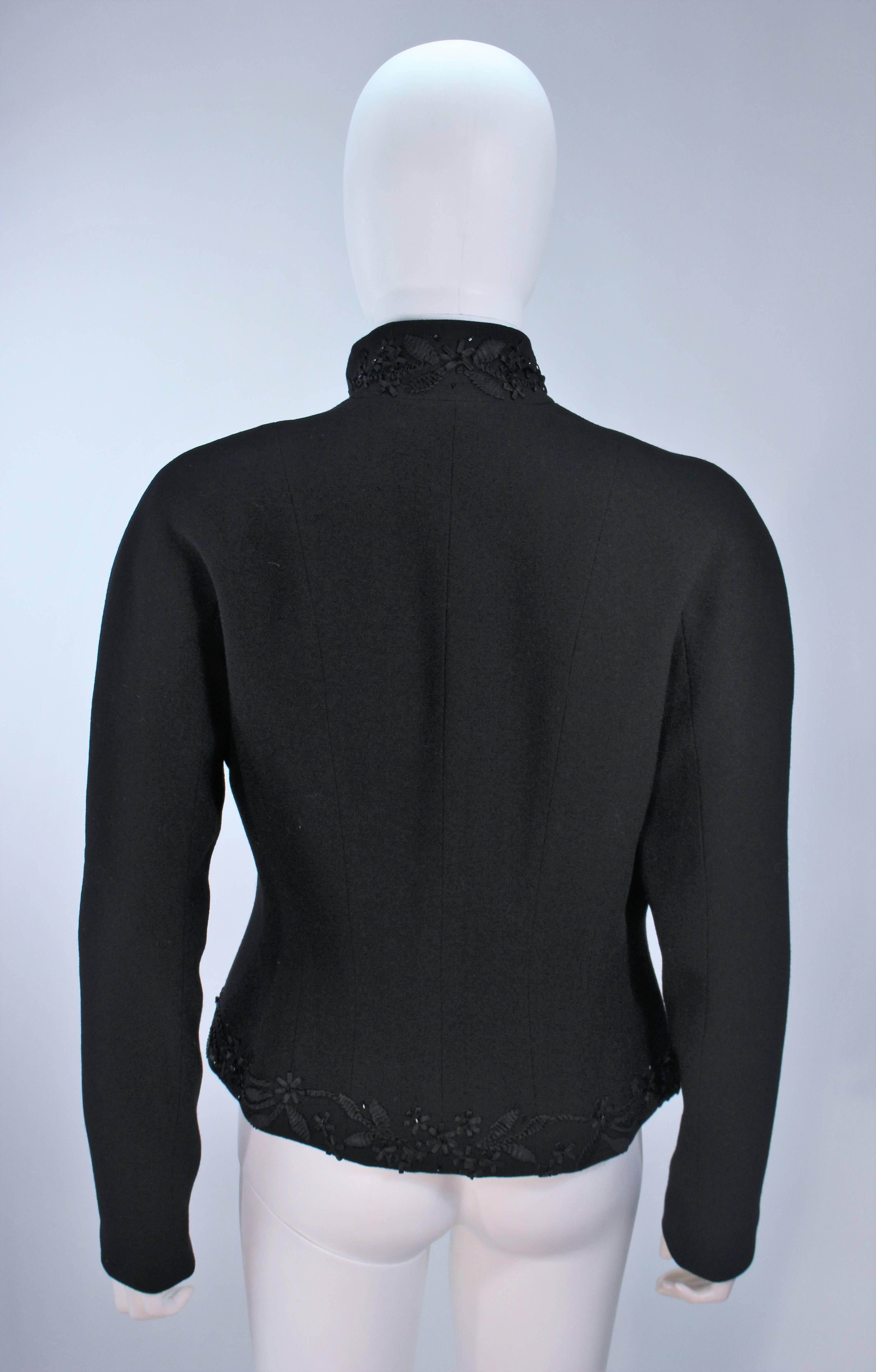 JOHN GALLIANO Black Embellished Jacket Size 6 5