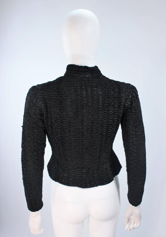 CHLOE Puckered Black Silk Elastic Jacket Size 4-6 at 1stDibs