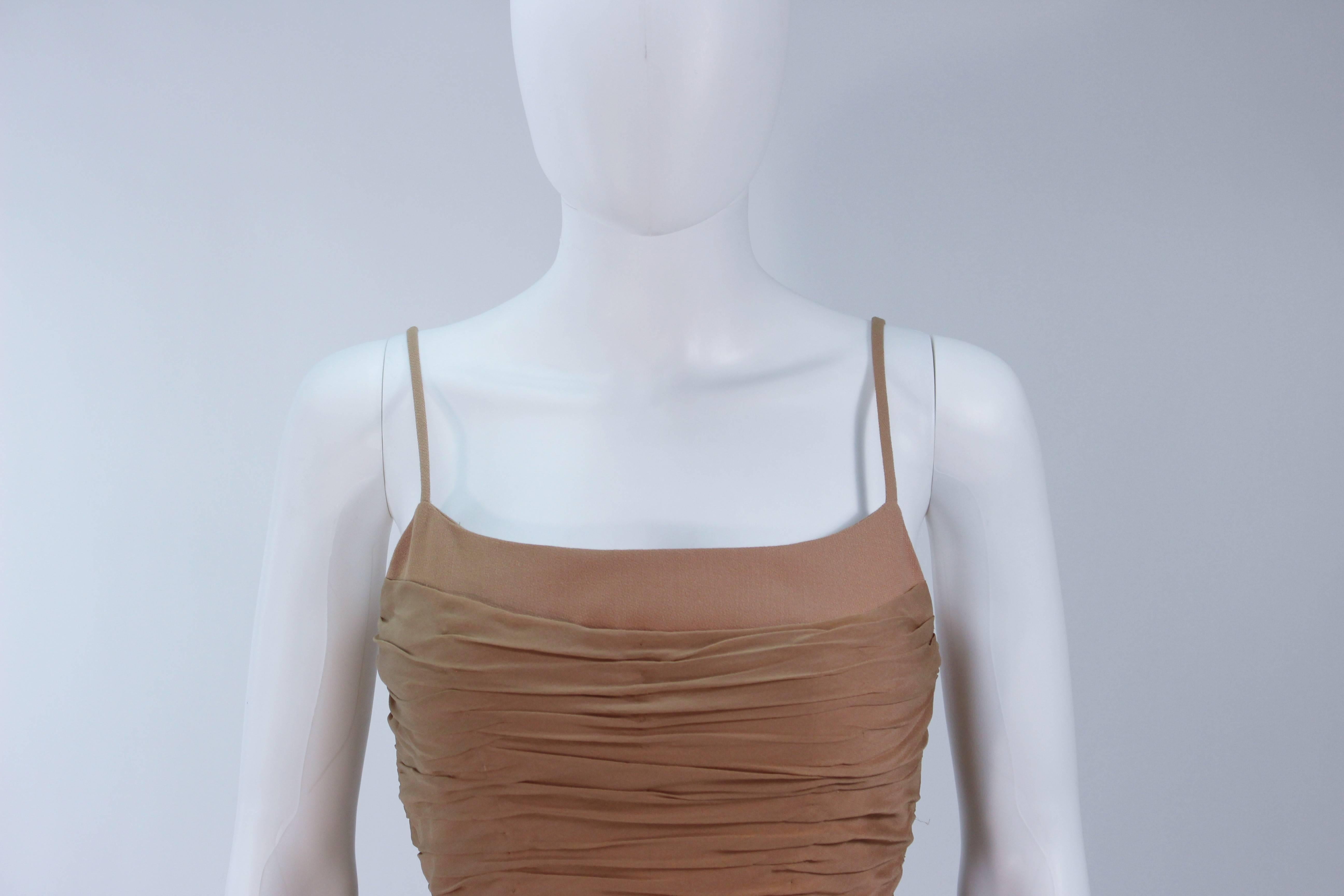 ruched nude dress