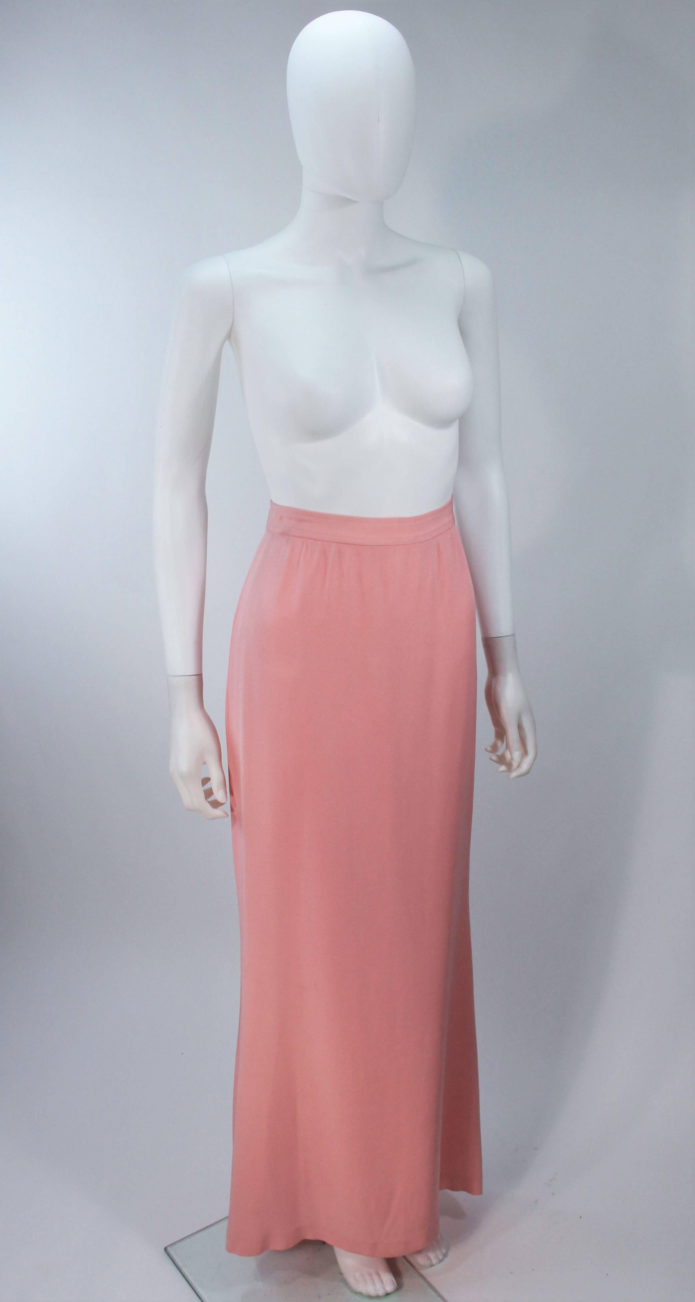 Women's YVES SAINT LAURENT 1980's Pink Full Length Skirt Size 38 For Sale
