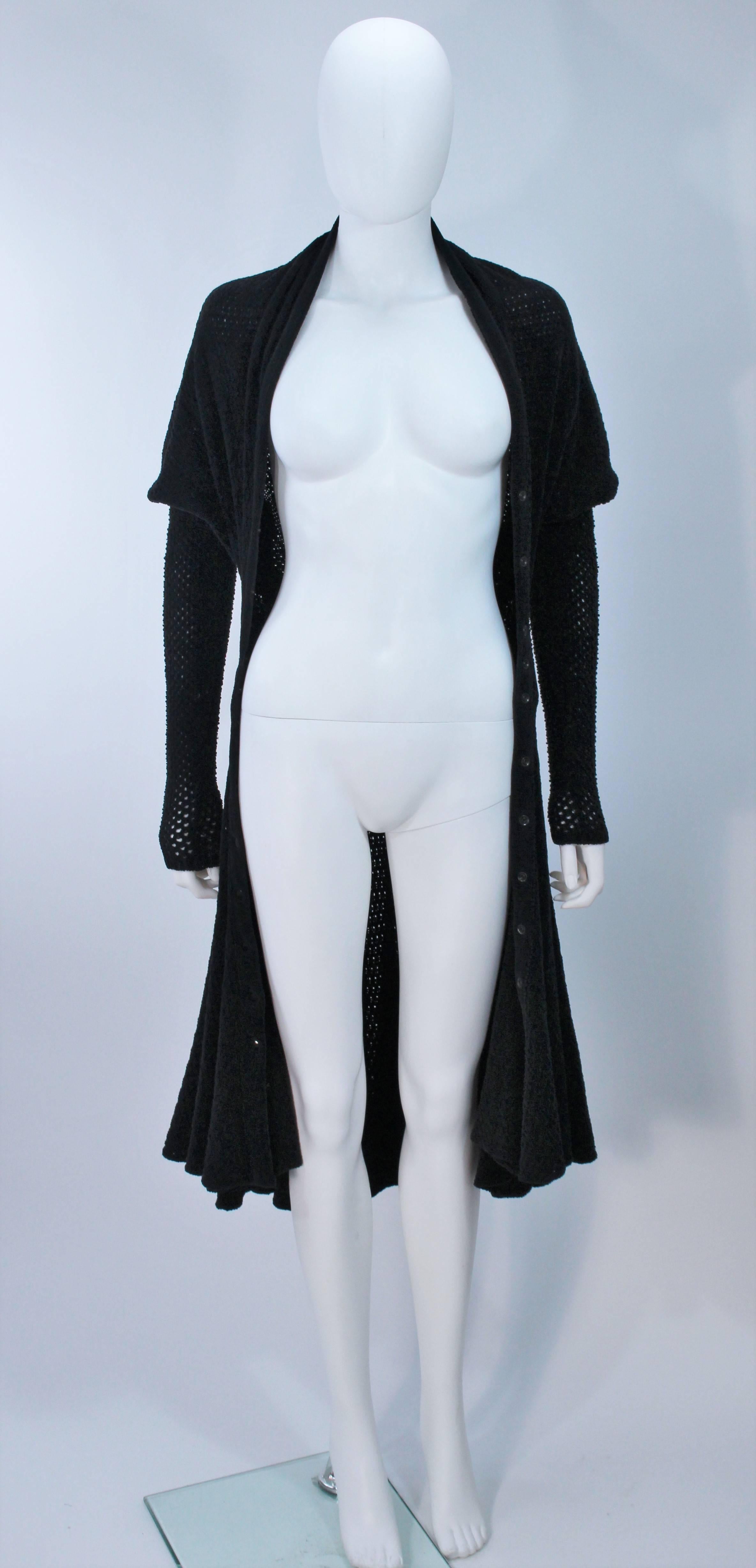 ALAIA Vintage Black Soft Chenille Stretch Dress or Coat Size XS 2