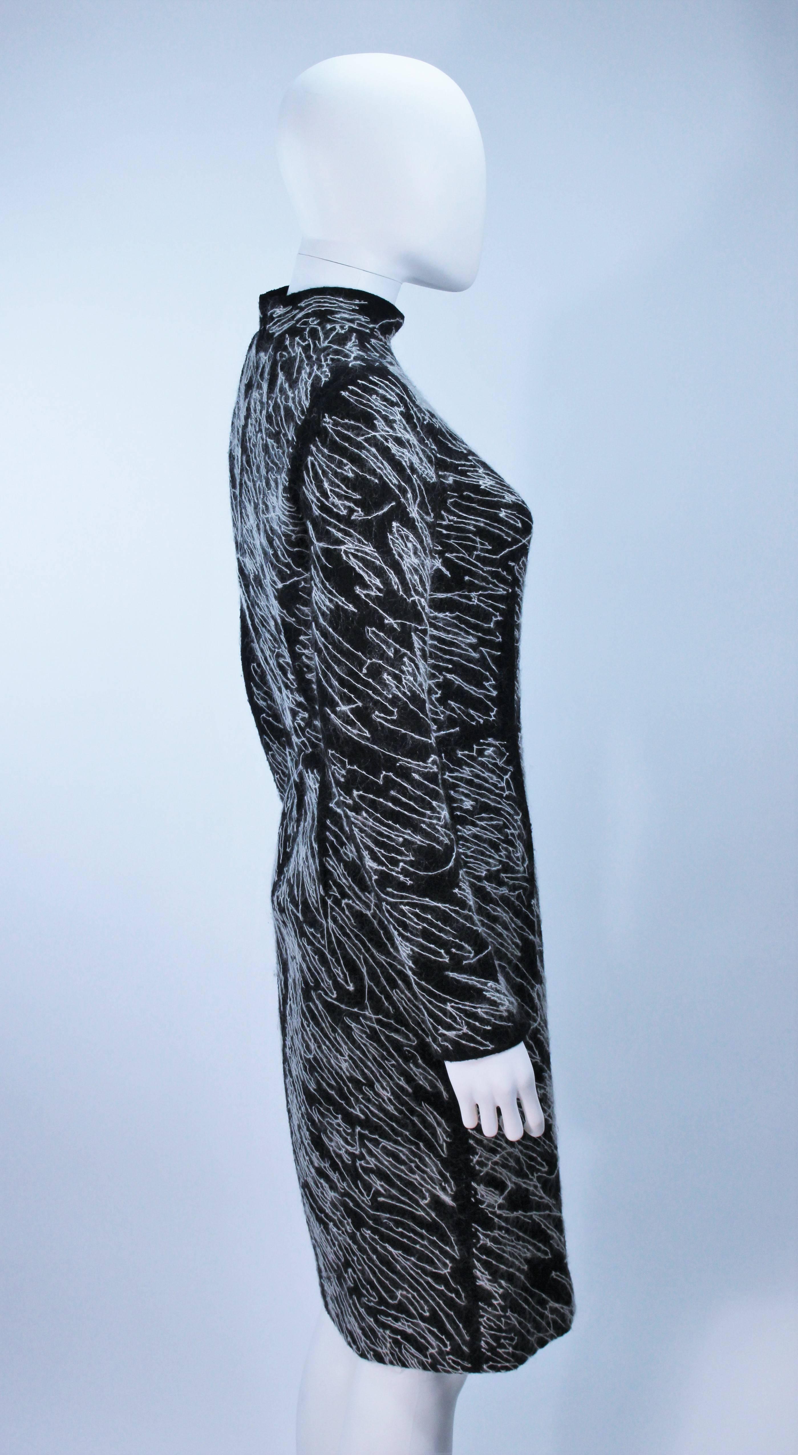 PROENZA SCHOULER Black & White Contrast Wool Dress Size 8 1
