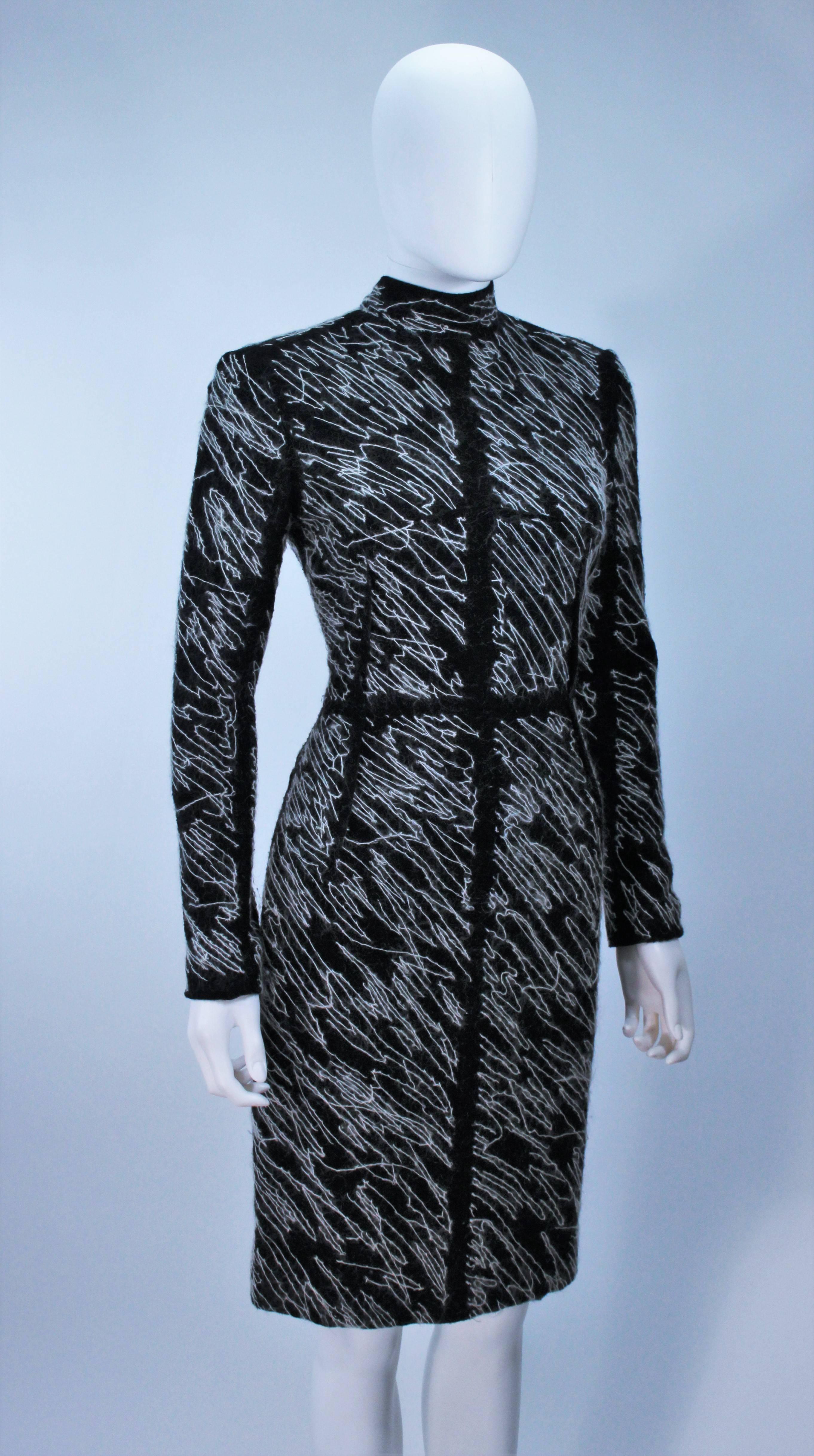 Women's PROENZA SCHOULER Black & White Contrast Wool Dress Size 8